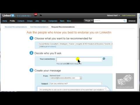 how to request a recommendation on linkedin
