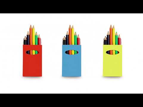 6 lapices de color caja y lapices coloreados personalizado amarillo