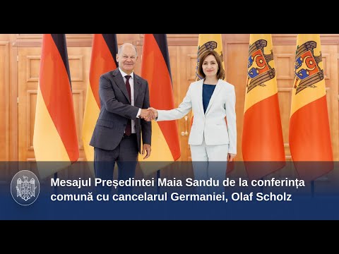 Выступление Президента Майи Санду на совместной конференции с Канцлером Германии Олафом Шольцем