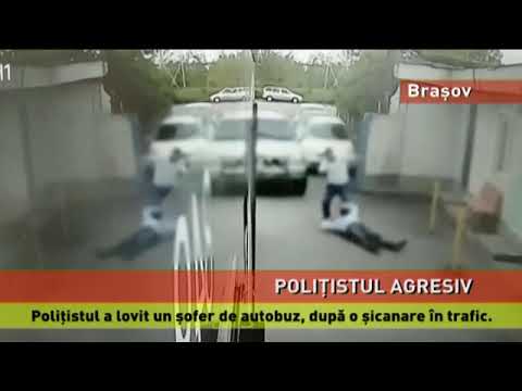 Șofer de autobuz, bătut de un polițist