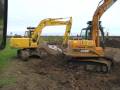 Diggers at work in the Norfolk Broads