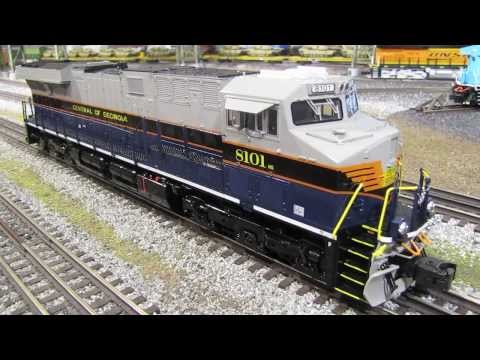 ES44AC - Eric's Trains reviews Lionel's new 3-Rail O-Scale Central of Georgia Norfolk Southern Heritage ES44AC. More videos at www.ericstrains.com.