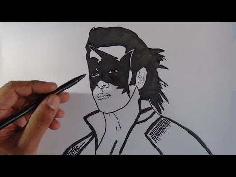 how to draw hrithik roshan