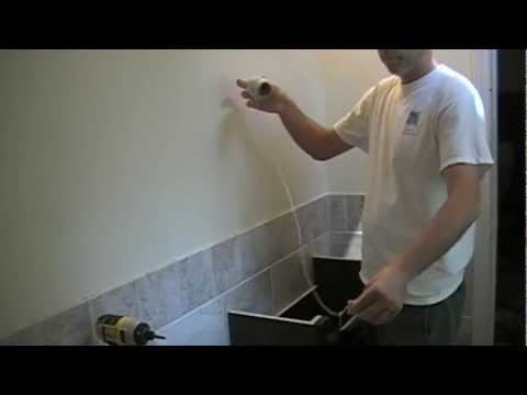 how to fasten vanity to wall