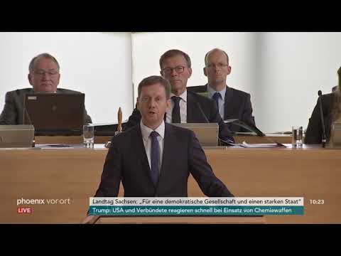 Regierungserklrung von Michael Kretschmer zu den Aussc ...