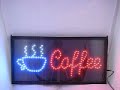 led coffee cup sign