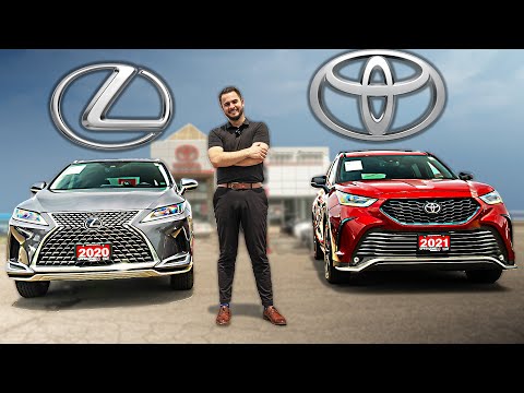 toyota highlander vs lexus rx 350 full comparison interior exterior and more