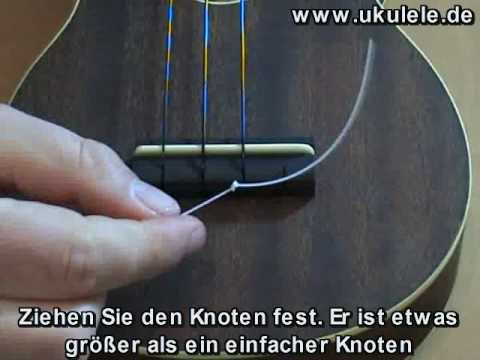 how to fit ukulele strings