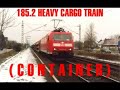 BR 185.2 sound with heavy container cargo train