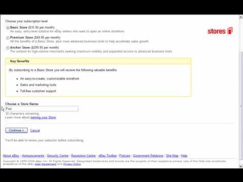 how to open ebay store