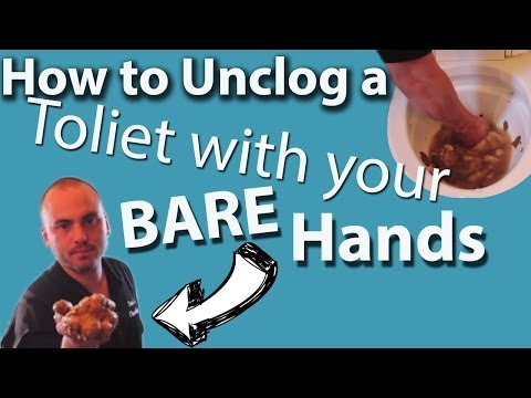 how to unclog a toilet by hand