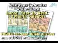Split Year Calendar Wallet Card