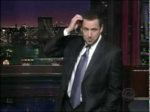 sandler - David Letterman is sick and Adam Sandler fills in here is the Monologue as so many requested.
