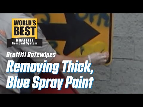 Thick Blue Spraycan off Road Sign