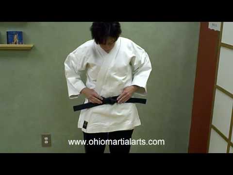 how to tie a karate belt easy