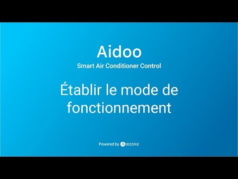 Aidoo app - Établir le mode de fonctionnement