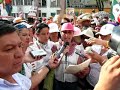mensaje de Claudia Sheinbaum en al protesta en Televisa