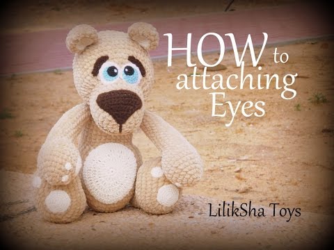 how to attach teddy bear eyes