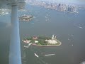 Flying over the Statue of Liberty before landing at JFK 1st August  2009