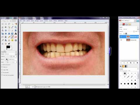 how to whiten teeth in gimp