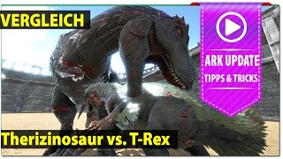 Therizinosaurus vs. T-Rex - Welcher ist besser? KampfArena  Ark Survival Evolved | German Gameplay