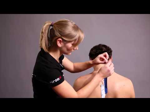 Kinesio Tape, Kinesiologie Tape bei Schmerzen im Nackenbereich (HD).mp4