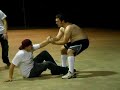 Colby gets hit in nuts.