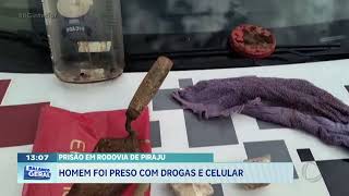 Prisão em rodovia de Piraju: homem foi preso com drogas e celular