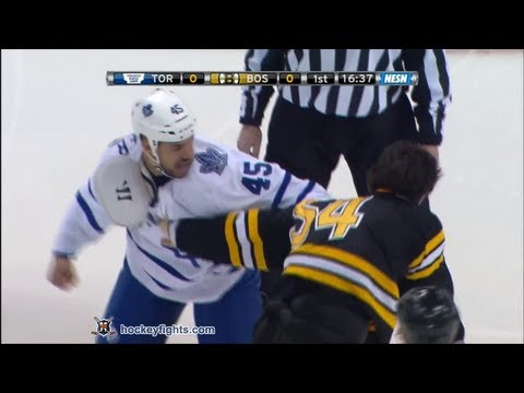 Fraser - Mark Fraser vs Adam McQuaid from the Toronto Maple Leafs at Boston Bruins game on Mar 7, 2013. via http://www.hockeyfights.com.