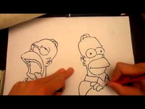 how to draw homer simpson