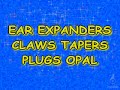 BODY JEWELRY EAR EXPANDER PLUGS PINCHERS OPAL