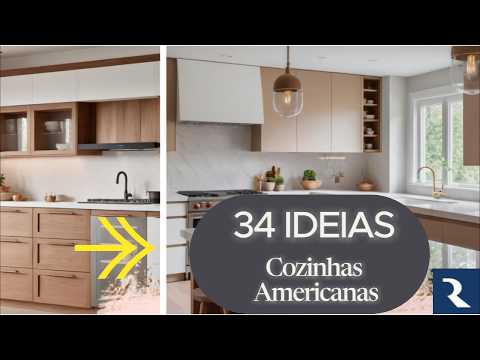 34 ideias -  Cozinhas Americanas