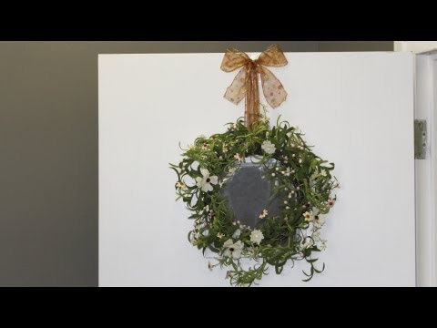 how to fasten a wreath to a door