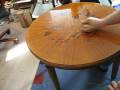 Schellack Politur Tisch