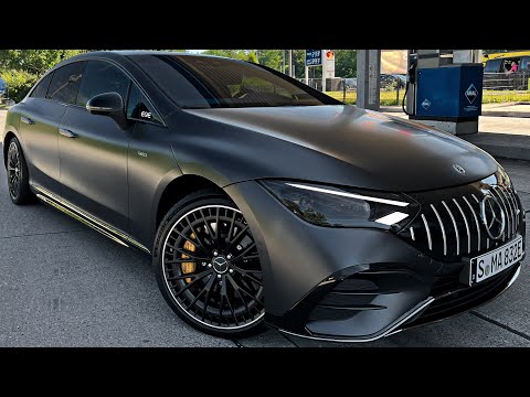 NEW EQE53 AMG! Full ELETRIC E63?! +SOUND! POV Autobahn Drive 0-100 Interior Exterior Walkaround