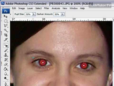 how to remove red eye