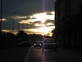 luces cruce a contrasol por la mañana