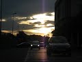 luces cruce a contrasol por la mañana