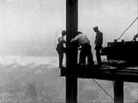 empire state building - Archive footage from the building of Empire State Building.