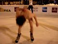 Ice skating in boxers drunk