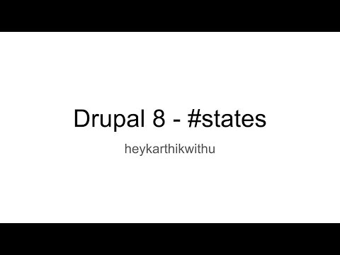 Drupal 8 - states