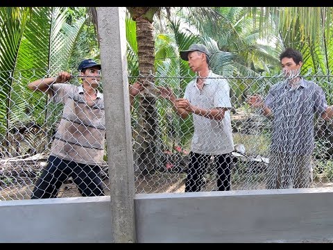 Dượng Tám kéo lưới hàng rào - Hương vị đồng quê - Bến Tre - Miền Tây