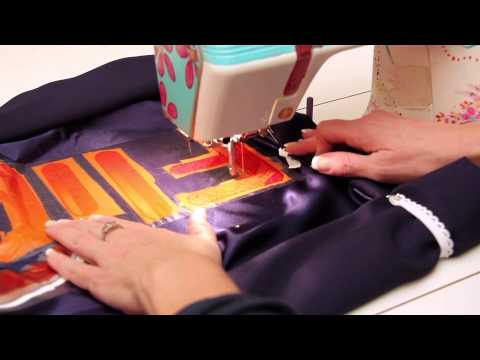 How to Embroider using Free Motion Embroidery a Company Logo Using the Octi-HOOPS