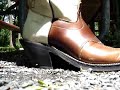 Horsebutt Chocolate and Soft Bone Olathe Cowboy Boots 2