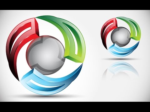 logo - This video is example how to create 3D objects in vector format. More design works: http://www.clevermarkdesign.com More logo design: http://www.clevermarkde...
