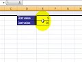 Excel 2007: Determine the first/last value in a column take2 Excel 2007: Determine the first/last value in a column take2
