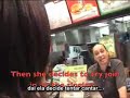 Pedindo Mc Donalds Cantando a música “I´m Yours” de Jason Mraz