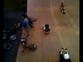 Lake Owen Sesh 7 '08 - Crazy Bikers Sliding on Half Pipe