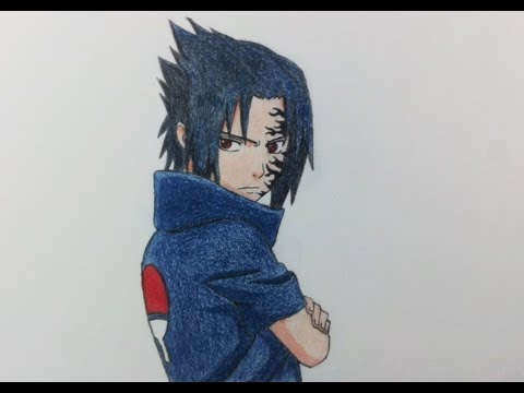 how to draw uchiha sasuke step by step