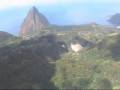 Helicopter flight around St.Lucia in Caribbean